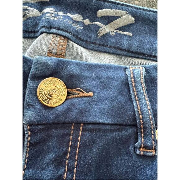 Seven7 leggings Jeans Womens Size 12 /14 Dark Wash Denim - Picture 5 of 10